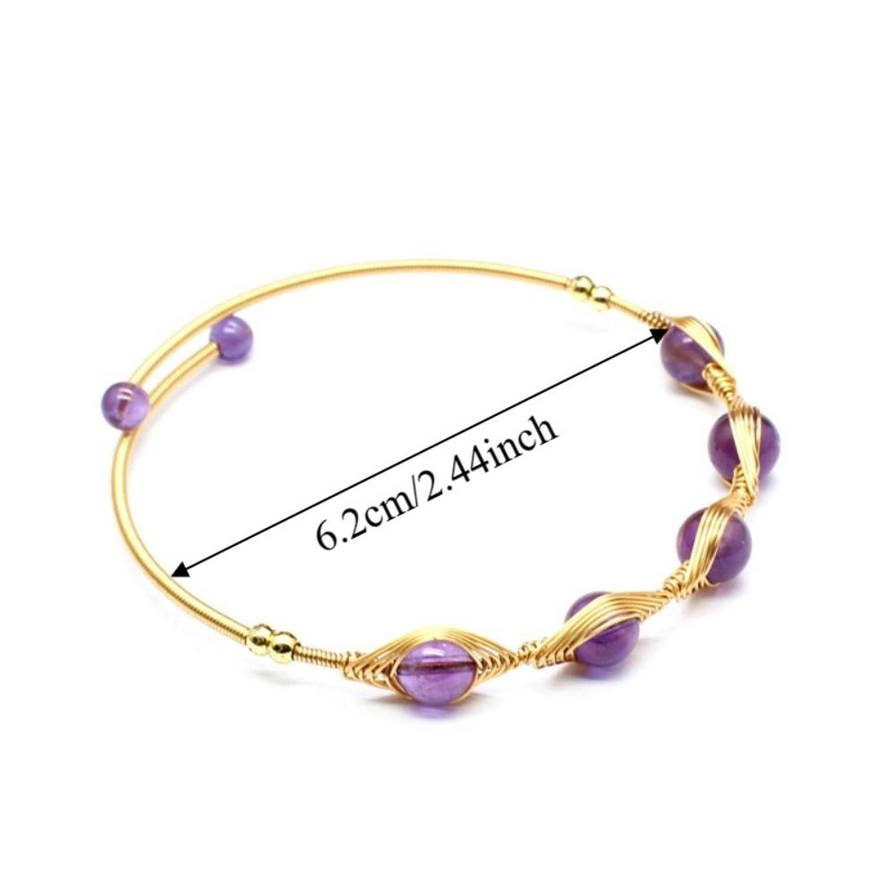 14k Gold Plated Adjustable Bracelet Gold Color Crystal Bracelet Open Cuff Bangle Minimalist Style