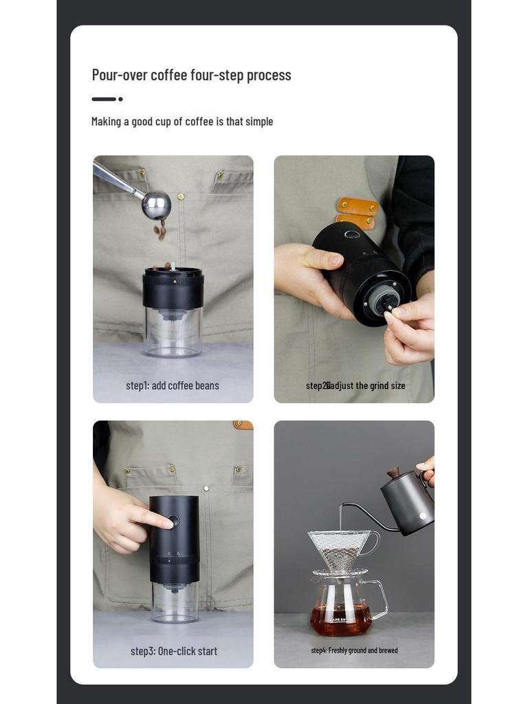 USB Rechargeable Portable Electric Coffee Grinder