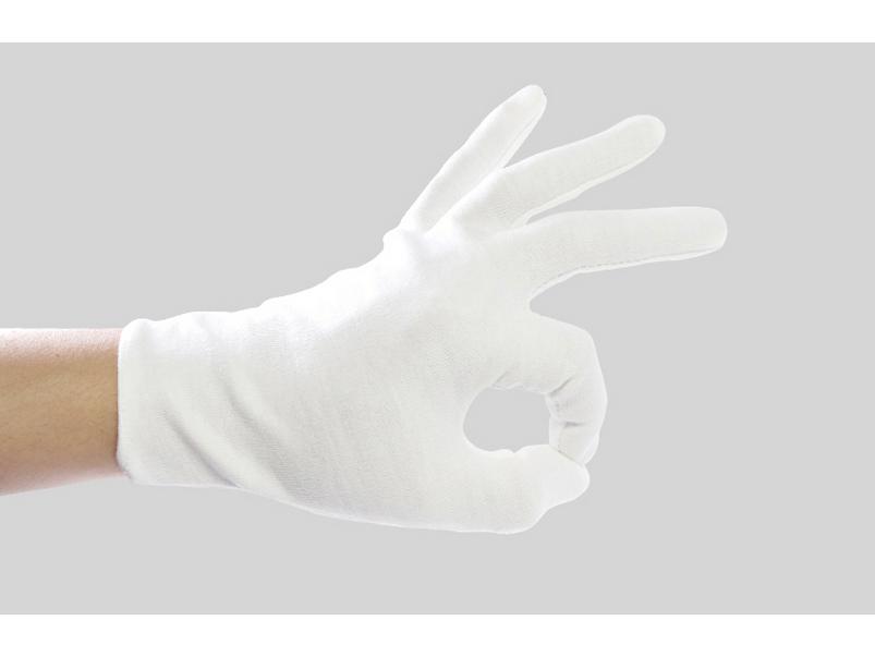 Unisex White Cotton Gloves for Beads and Driving - Breathable, Sweat-Resistant, Summer Wear