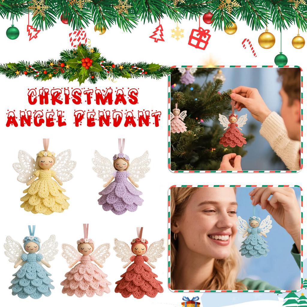 Christmas DIY Crochet Angel Decoration Kit Christmas Tree Cute Knitted Pendant