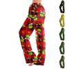 Pajama Pants Sleepwear Casual Drawstring Elastic Waist Pants Comfy Straight Yoga Loose Trousers