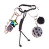 Creative Leopard Print Fur Ball Pin Keychain Knot Simple Braiding Rope Knot For Girls Bag Pendant Hanging Decoration