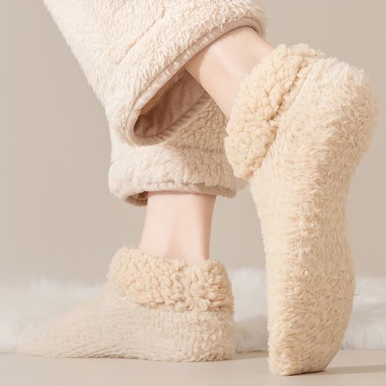 Fuzzy Socks for Women Non-slip Fluffy Home Floor Socks Soft Cozy Fleece Slipper Socks Winter Warm Ankle Socks