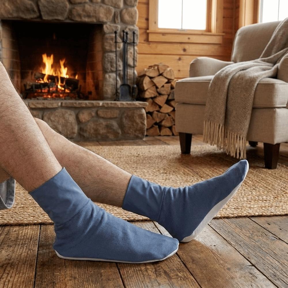 Mugwort Bottom Air Conditioning Sleep Socks Loose Middle Tube Socks Men Floor Socks Winter Season