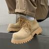 2025 новые резиновые сапоги мужские высокие зимние новые на толстой подошве увеличивающие рост рабочие ретро ботинки Мартин 31199-J