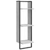 VidaXL Wall Shelf 3 Levels Sonoma Grey 30x25x100 Cm 836306