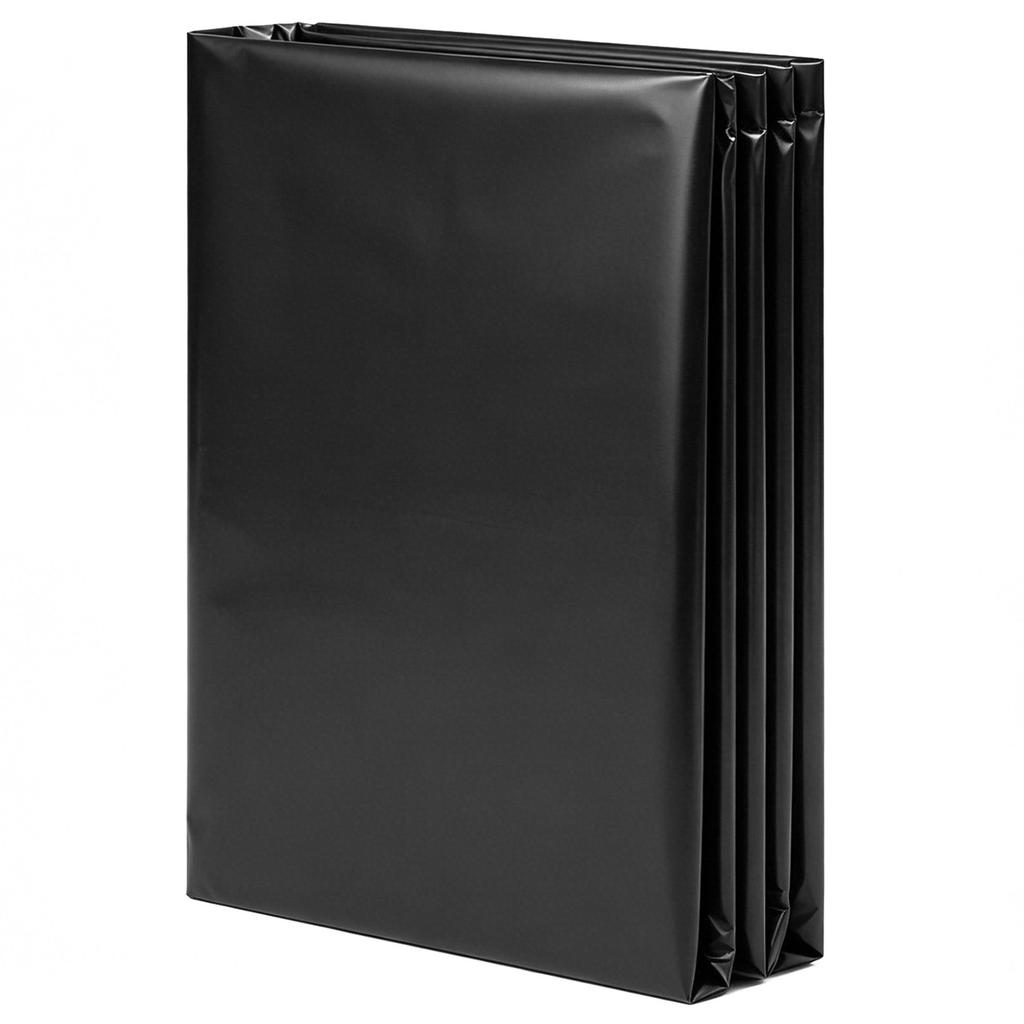 VEVOR 0.15 mm Plastic Sheeting 3.05 x 7.62 m Black Heavy Duty Polyethylene, Thick Plastic Roll for Garden, Drop Cloth Painters Tarp