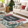 Christmas Concept Decorative Fine Machine Woven Cotton Non-Slip Base Washable Room Carpet