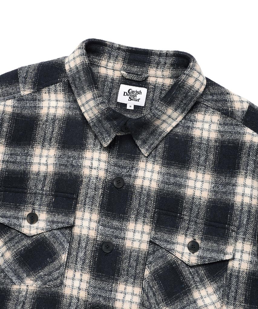 CAVISH Check Shirt Jacket Navy(Cv2Efuw320A)