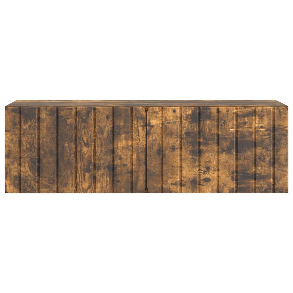 Wall Mounted TV Cabinet Smoked Oak Finish 98 x 31 x 30 cm