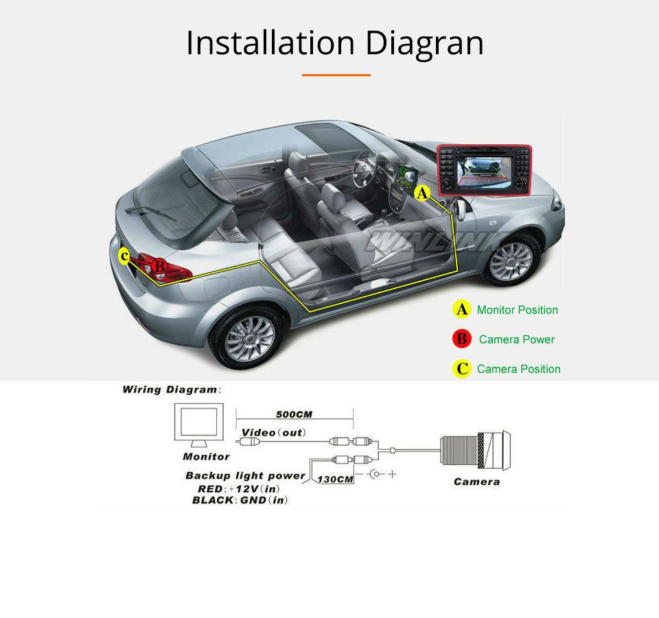 Car Rear View Camera Universal Auto Backup Parking Camera 12 LED Night Vision Waterproof Wide Angle HD Image