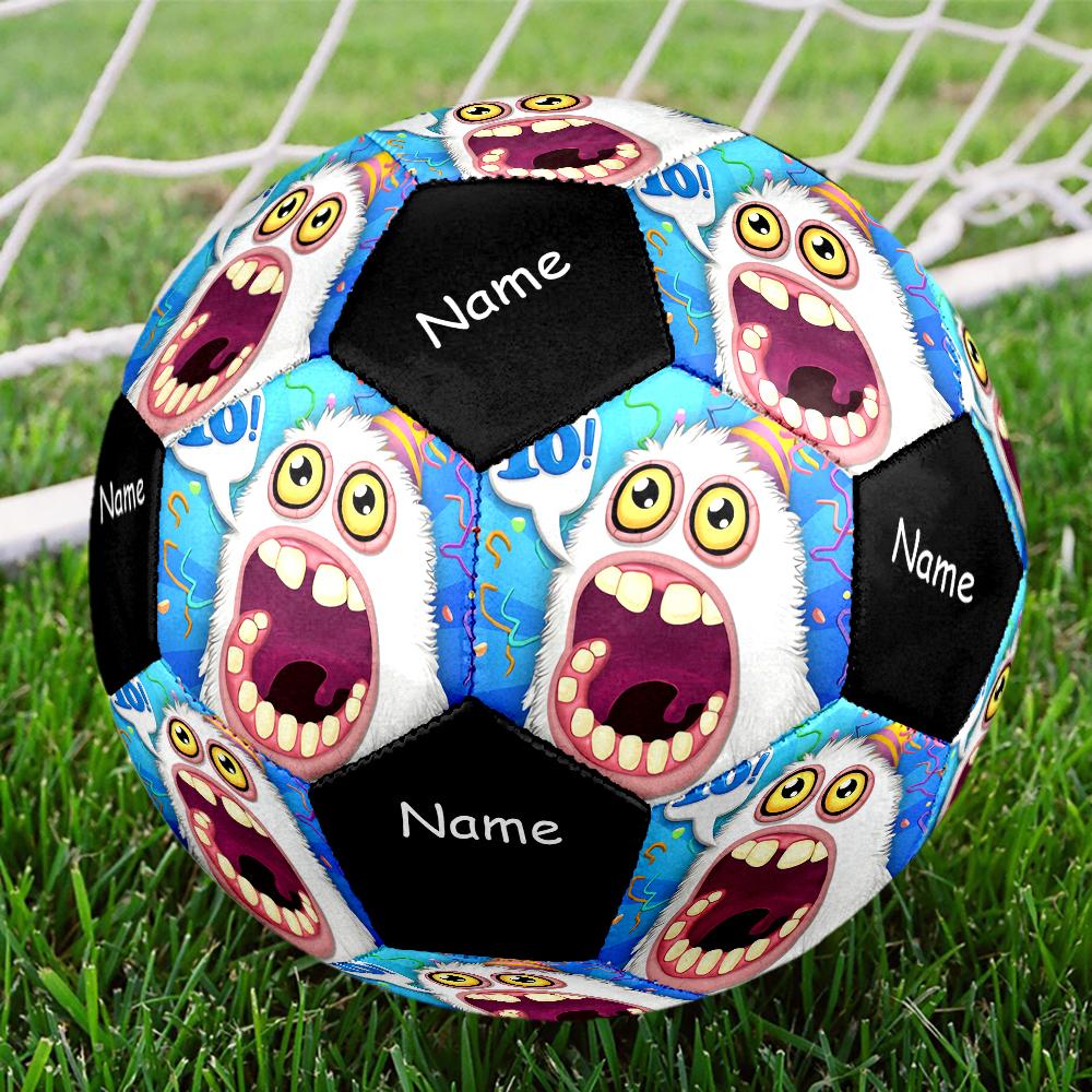 Custom Name My Singing Monsters Playground Theme Size 5 Soccer Ball, Suitable for Both Indoor and Outdoor Matches, a Gift Suitable for Everyone.