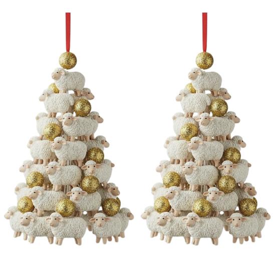 Подвеска-пирамидка с животными, Подвеска на новогоднюю елку с животными, 2D акриловое подвесное украшение для рождественской елки, брелок для рюкзака, для автомобиля