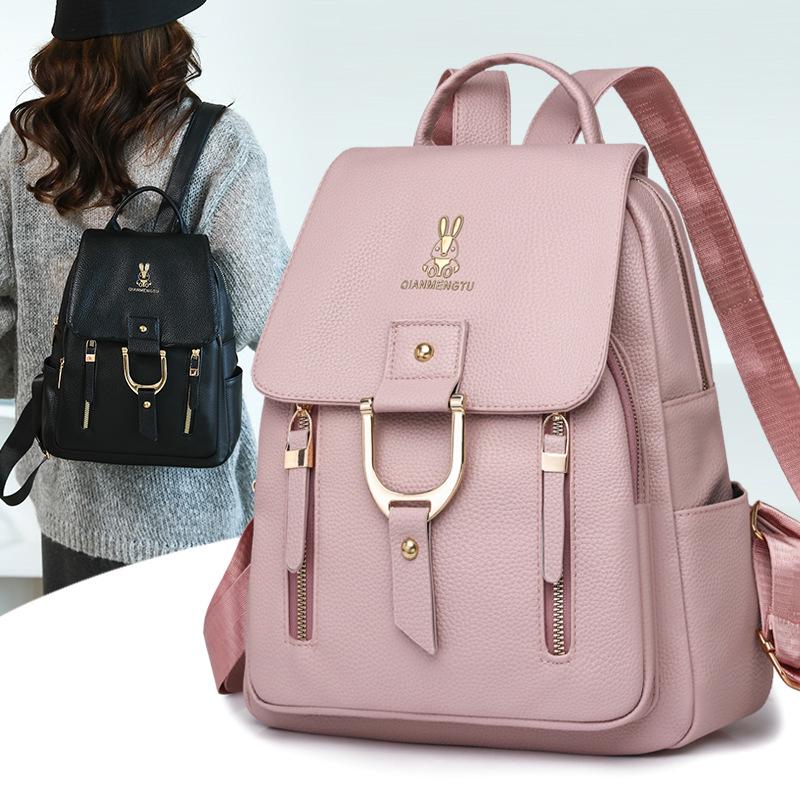 Женский модный рюкзак из мягкой ПУ кожи на осень/зиму 2025 - Элегантный европейский и американский стиль