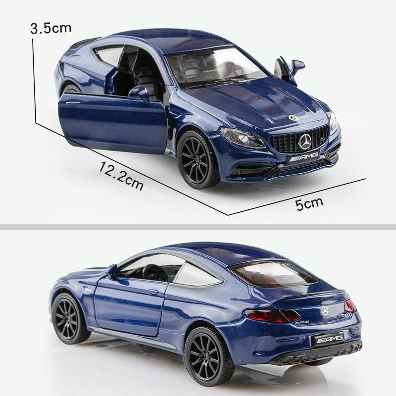 Mercedes Benz C63s AMG Купе 5-дюймовая металлическая модель автомобиля, литая под давлением и игрушечный транспортное средство RMZ city 1:36 моделей из сплава, подарки для детей