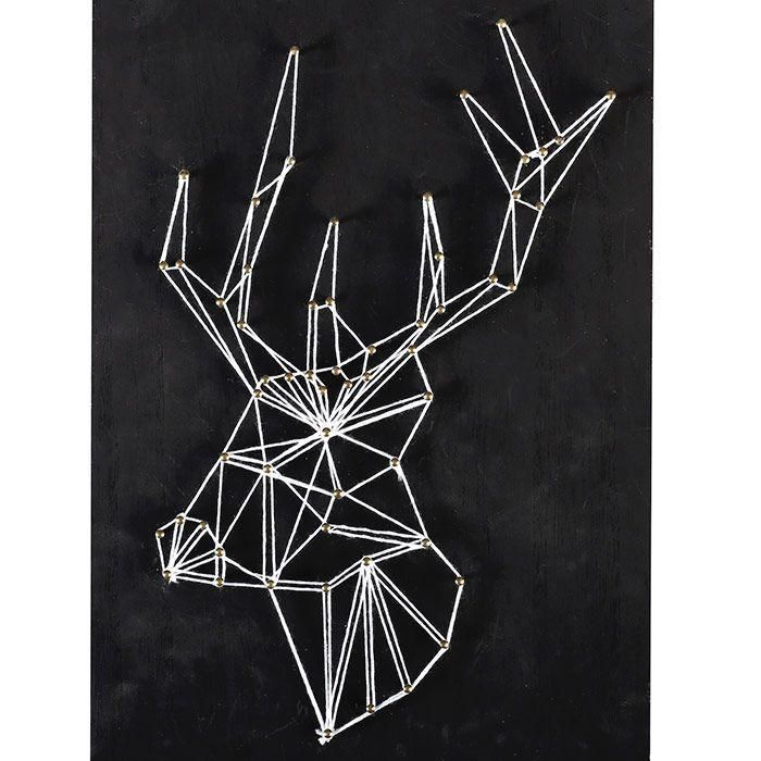 String Art Box - Deer Wire Art Blackboard 30 X 22 Cm