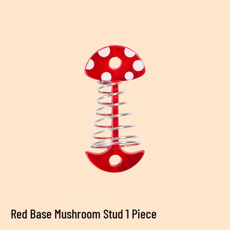 Fishbone Peg Camping Platform: Wooden Board, Mushroom Peg, Spring Tent Peg, Aluminum Alloy, Umbrella-shaped Awning Ground Fixing Peg.