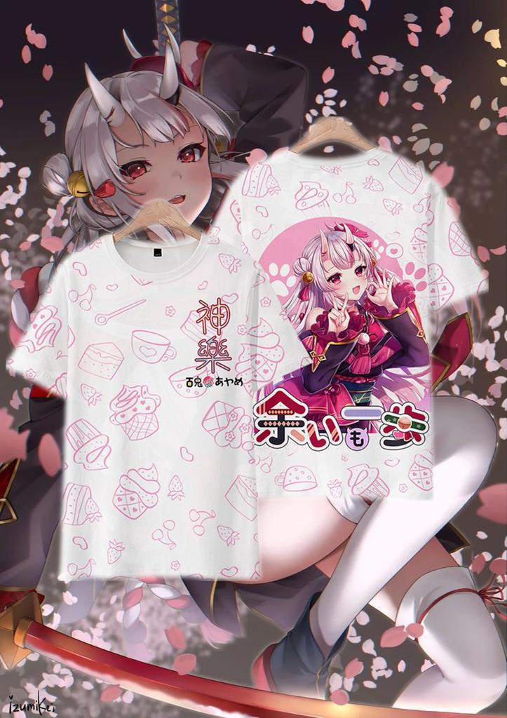 Hololive VTuber Nakiri Ayame Shirakami Fubuki T-shirts 3D Print Kid Anime Tee Men Women Short sleeve Top Harajuku O-Neck T shirt