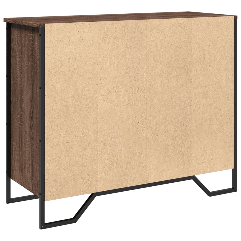 Vidaxl Szafka, Brązowy Dąb, 91X35,5X74,5 Cm, Materiał Drewnopochodny