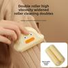 Портативный мини-ролик для удаления ворса с двойным валиком и моющимся сменным блоком для одежды