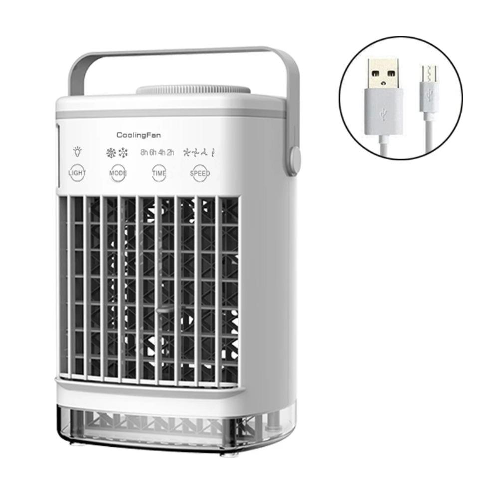 Portable Air Conditioner Mini Air Cooler USB Air Conditioning Fan 700ml Ice Water Air Cooling Fan With Humidifier for Bedroom