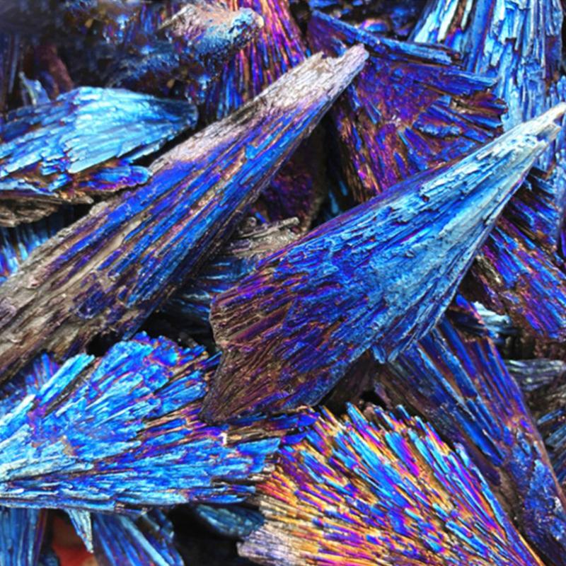 Stones And Crystal Black Tourmaline Natural Blue Colors and Minerals Titanium