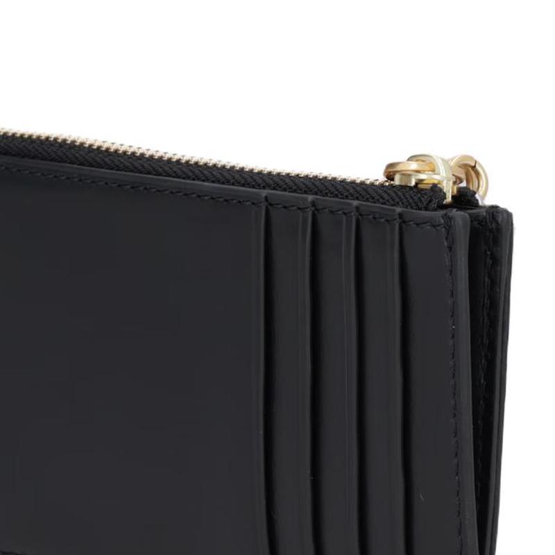 TORY BURCH Kira Logo Diamond Quilted Cow Leather Wallet Women's Black 175011-001