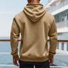 Men's Loose Fit Heavyweight American-Style Casual Sportswear Jacket Fleece Lined Hooded Sweatshirt for Winter