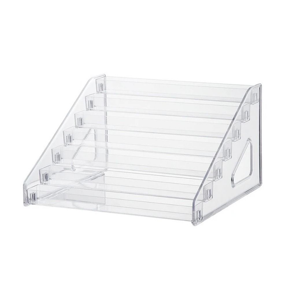 Прозрачный держатель для лака для ногтей, экономящий место, подставка для очков, поднос для хранения косметики, кладовая