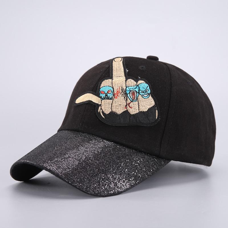 Mei Baseball cap, Halloween atmosphere funny expression hat, personalized skull cap wholesale