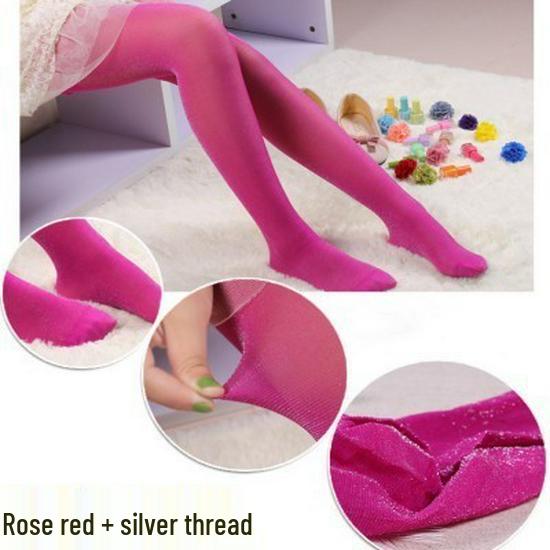 Pearlescent Glitter Lurex Pantyhose - Black, Open Crotch, Plus Size, Ultra-Thin, Sexy Silver Thread, Colorful and Shiny.