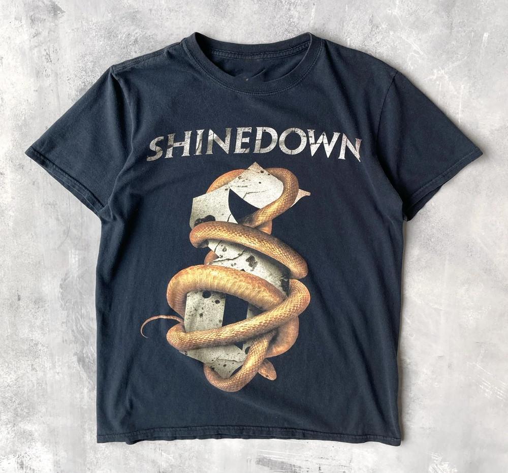 Футболка Shinedown Band Черная 100% Хлопок Размеры от S до 4XL Подарок для фаната PP378 Унисекс Футболка