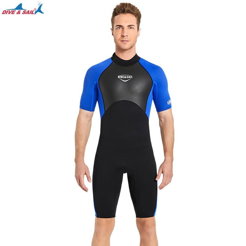 2mm Short Sleeve Wetsuit Snorkeling Diving Swimming Surfing Warmth Protection Unisex Adult