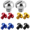 2 Pcs Motorcycle CNC Aluminum M10 X 1.25 Rear View Mirror Hole Plugs Screws Rearview Mirror Holder Anti-Rust