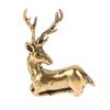 1 шт. ретро латунная рождественская миниатюрная фигурка лося, аксессуары для украшения фестиваля, мини-статуя оленя, настольное украшение, декор