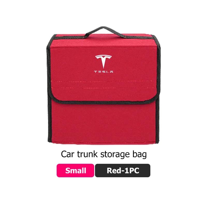 Автомобильная наклейка 2025 Горячая Для Tesla Автомобильная сумка для хранения Антискользящий отсек Органайзер для багажника Инструмент Модель 3 Y S X 2021 Roadster Cyb
