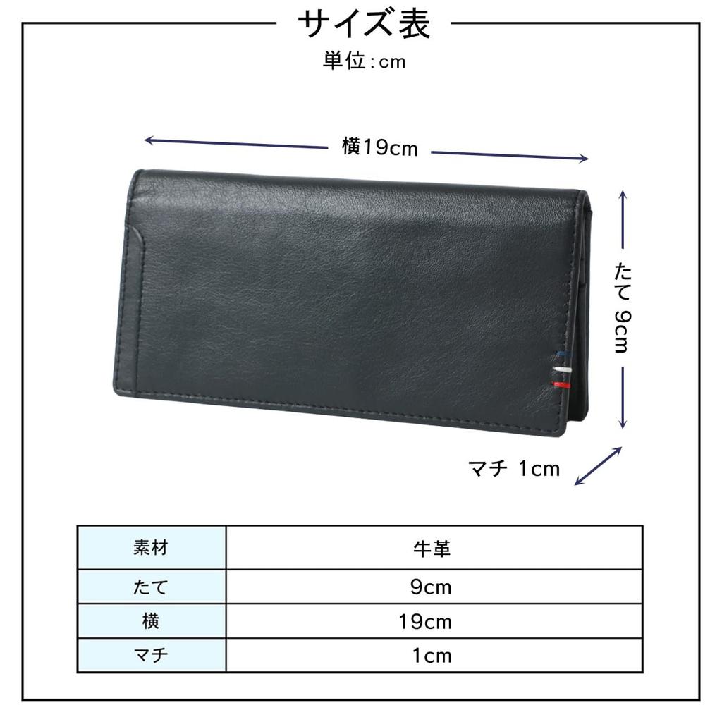 Arnold Palmer Genuine Leather Long Wallet with Exterior and Wallet Simple Design for Business and Casual Navy Blue Men's Pocket, Flap, Design, Wear,