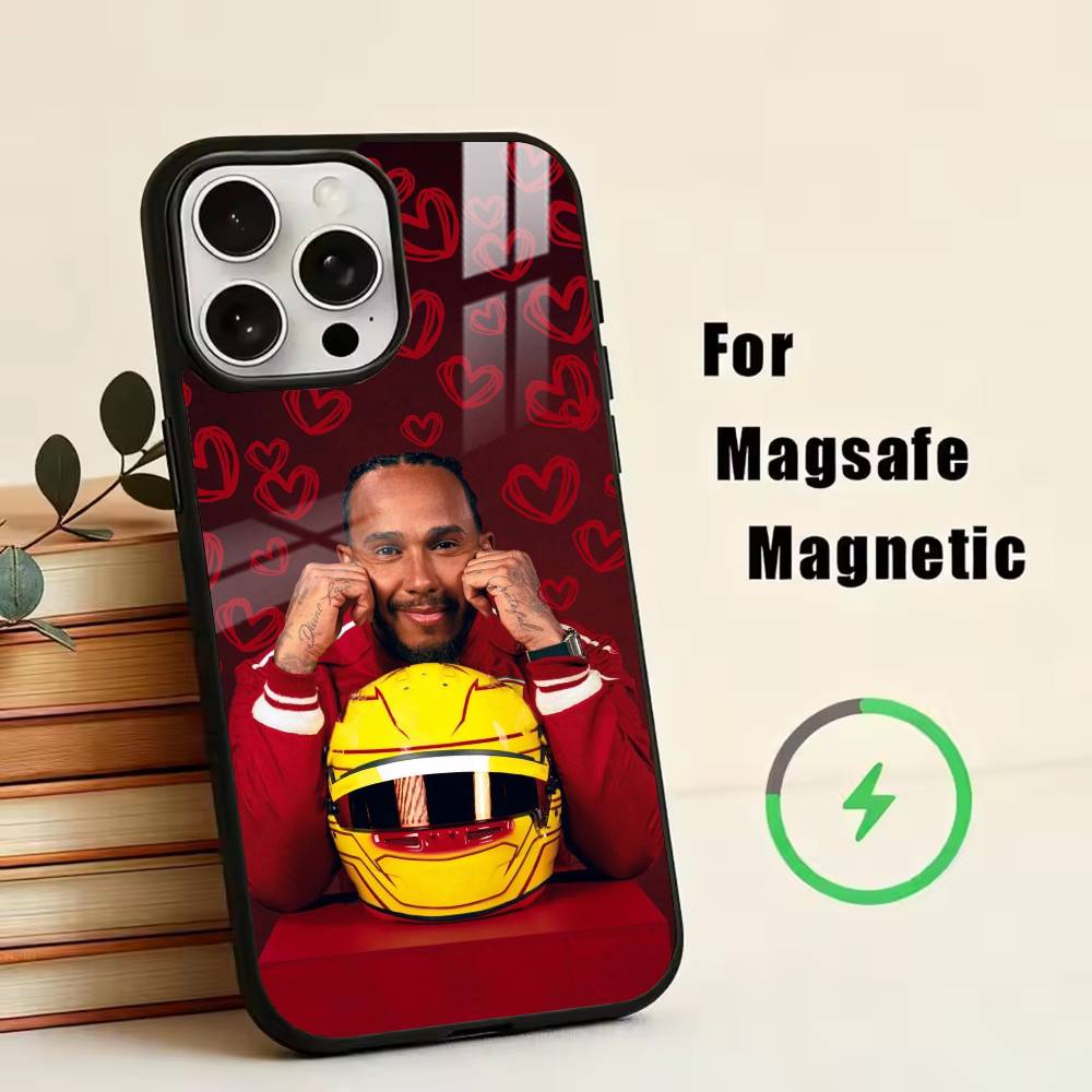 44 L-Lewis H-Hamilton Чехол для телефона для iPhone 17, 16, 15, 14, 13, 12, 11 Plus, Pro Магнитный с Magsafe Беспроводная зарядка