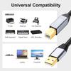 Кабель для принтера USB 2.0 6 футов, кабель USB-A - USB-B 2.0 со скоростью передачи 480 Мбит/с для принтера или внешнего жесткого диска, позолоченные разъемы