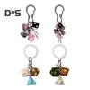 Keychain Pendant Dice Charm Lightweight Portable Acrylic Keychain Phone Bag Keyring Smooth Surface Keychain