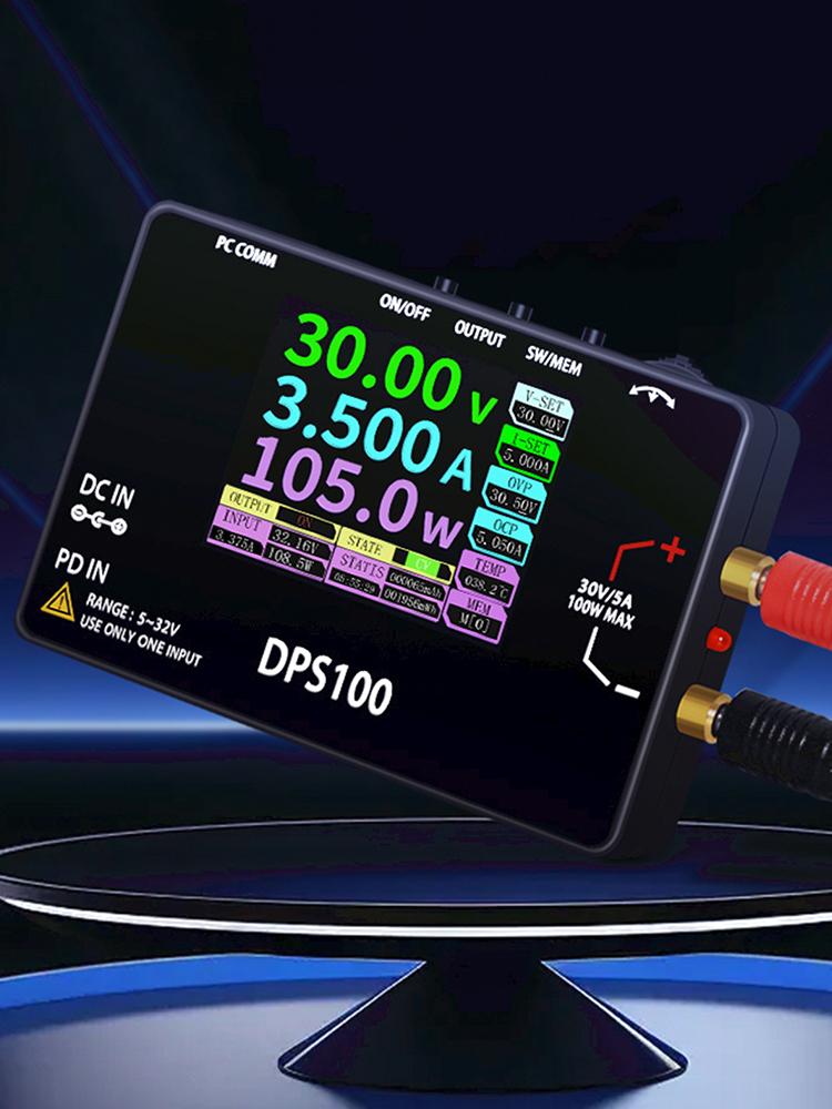 DPS100 Карманный лабораторный источник питания постоянного тока 30 В 5 А Макс. 100 В Карманный размер Настольный Импульсный Программируемый Регулятор напряжения Источник питания