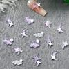 50pcs Purple Clear Cloud Nail Art Charm 3D Lovely Moon Pointed Star Moon Cloud Nail Decoration DIY Kawaii Nail Accessories