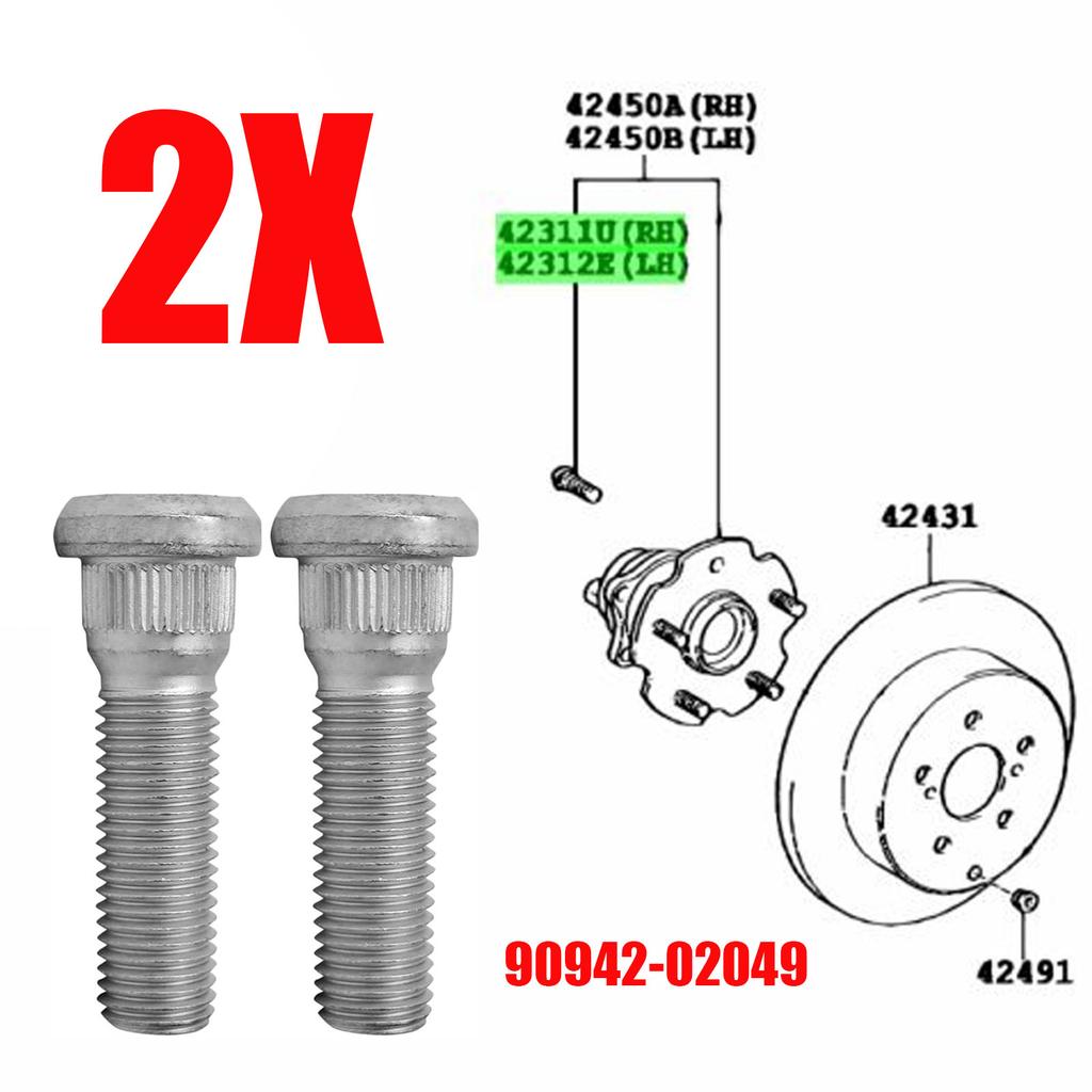 Car Wheel Lug Stud Nuts M12x1.5 Steel Lug Bolts For Chevrolet Lexus Toyota Scion Pontiac
