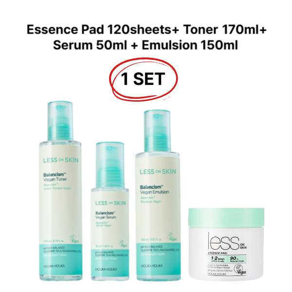 HOLIKA HOLIKA Меньше о балансировке кожи Серия средств по уходу за кожей Vegan (Тонер 170 мл / Сыворотка 50 мл / Эмульсия 150 мл / Подушечки для эссенции 120 листов) (15 вариантов)