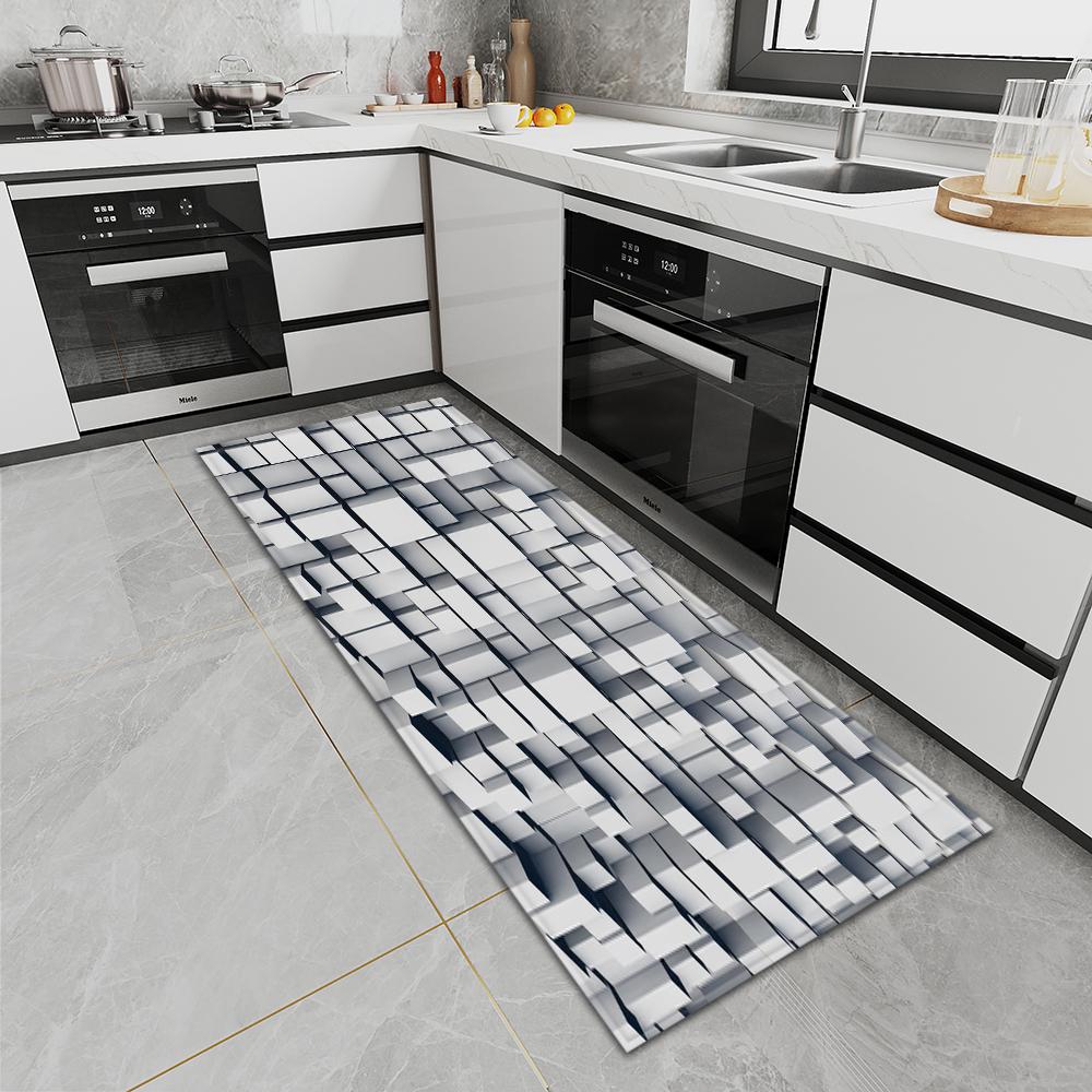 Коврик для входной двери, ковер для кухни, спальни, нескользящий напольный коврик для коридора, балкона, коврик с принтом, напольный коврик