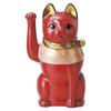 Antique Taisho Cat Medium (Red) [26cm 520g] [Lucky Cat] Japanese Restaurant, Inn, Japanese Tableware, Stylish Tableware, Commercial Use