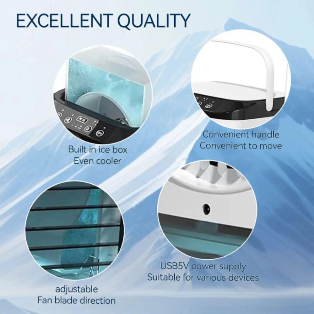 Ultrasonic Atomization Portable Air Conditioner Dual Spray USB Air Cooler Desktop Use