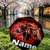 Custom Name Personalized Rammstein Print Umbrella, Auto Open Close, 8‑Rib Sturdy Frame, Commute Camping Hiking Use, Birthday Gift