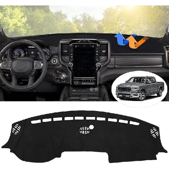 Autorder Dashboard Cover Mat For 2002-2005 Dodge Ram 1500 & 2003-2005 2500/3500 Accessories Dash Cover Flannel Dash Mat Sunshade Glare UV Rays