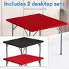 2Pcs Square Fitted Tablecloth Soft Square Fitted Table Cover with Elastic Strap Minimalist Square Tabletop Cover Removable Card